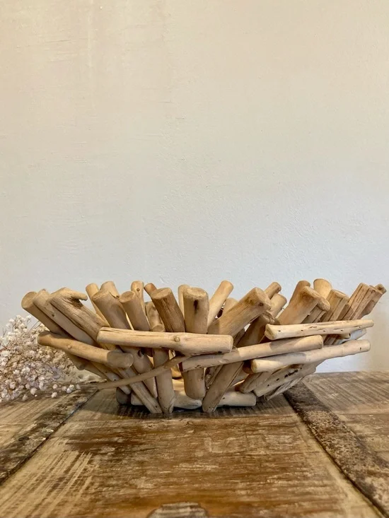 Rustic Driftwood Decorative Bowl - Picture 3 of 16